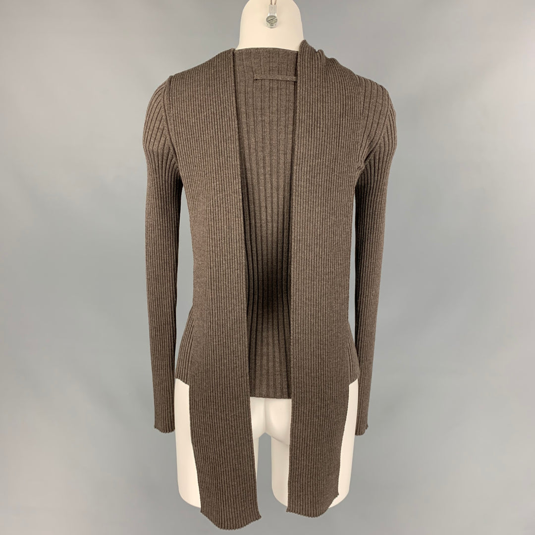 Vintage JEAN PAUL GAULTIER Size M Taupe Ribbed Knit Wool Sweater