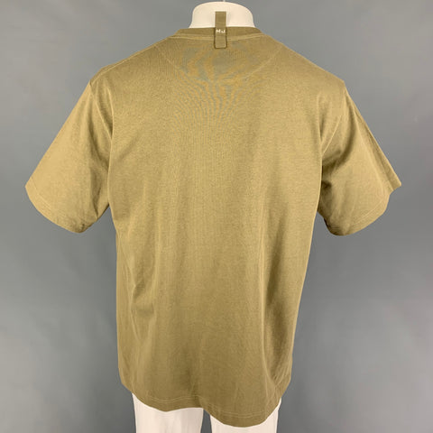 MARC JACOBS Size S Olive Embroidery Cotton Short Sleeve T-shirt