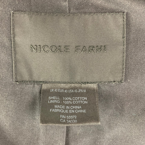 NICOLE FARHI Chest Size 40 Size 40 Brown Velvet Cotton Parka Jacket