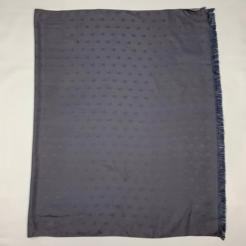 HERMES Black Royal Bee Jacquard Silk Scarf