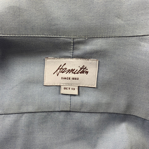 HAMILTON Size L Light Blue Cotton Button Down Long Sleeve Shirt