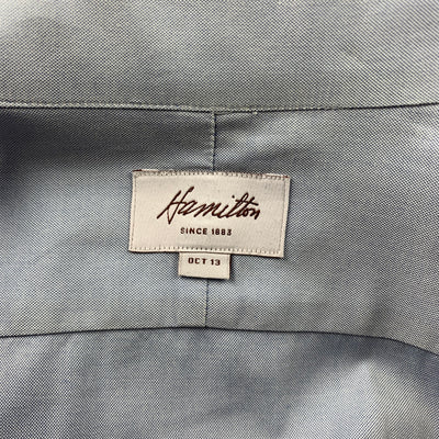 HAMILTON Size L Light Blue Cotton Button Down Long Sleeve Shirt
