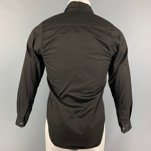 PAUL HARNDEN Size XS Black Cotton Long Sleeve Shirt