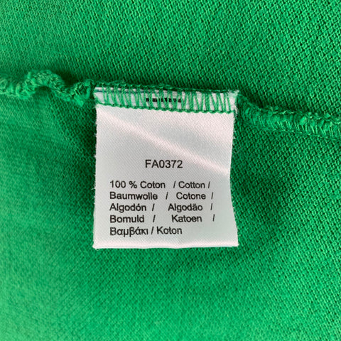 LACOSTE Size L Green Embroidery Cotton Polo Polo