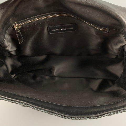 MARC JACOBS Black Quilted Leather Top Handle Handbag