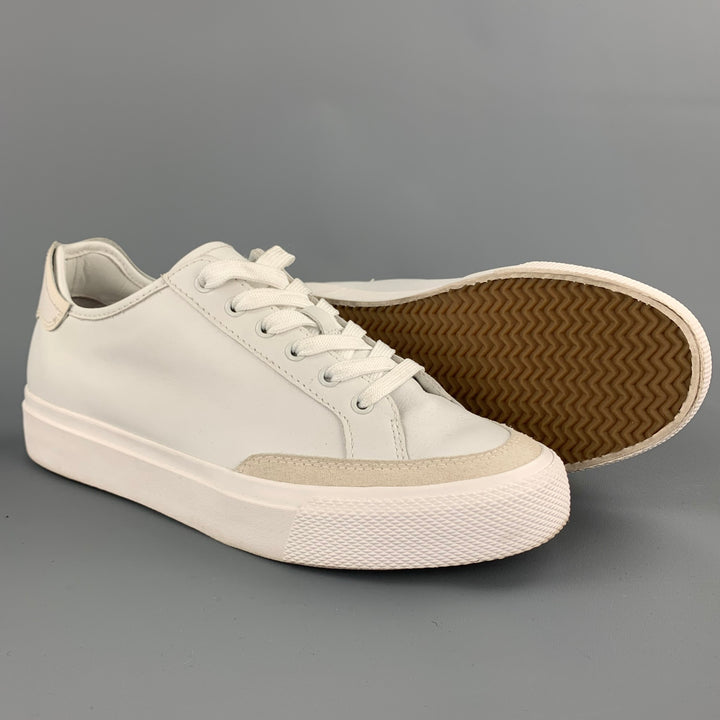 RAG & BONE Army Size 10 White Suede Leather Lace Up Sneakers