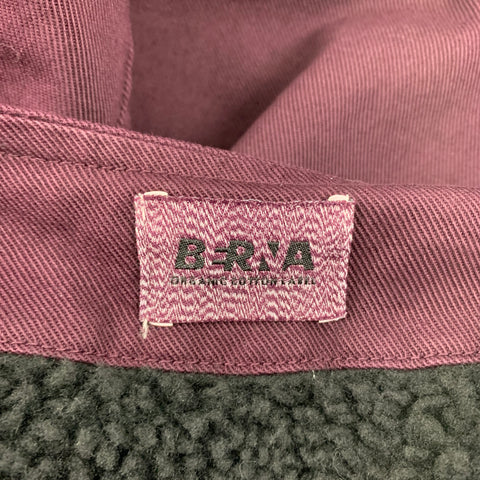 BERNA Taille M Gilet à poche plaquée en coton bordeaux