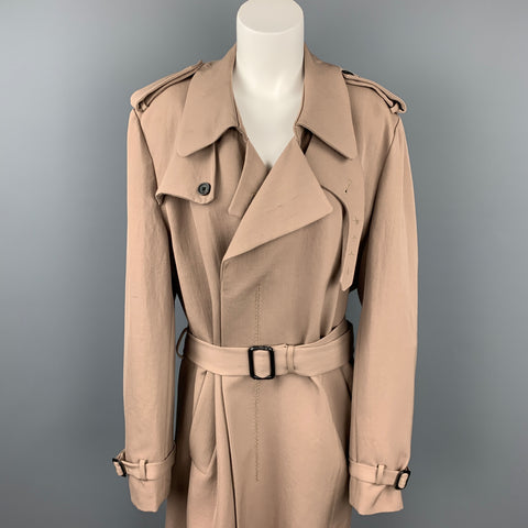 3.1 PHILLIP LIM Size M Khaki Wool Belted Trench Coat