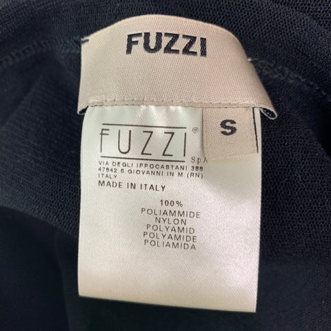 FUZZI Size S Black Nylon Pullover