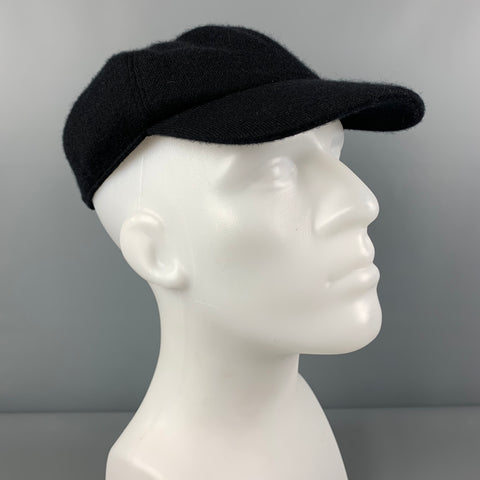NAKED CASHMERE Size S/M Black Cashmere Blend Baseball Hat