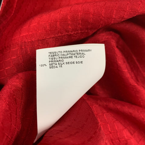 VIKTOR &amp; ROLF Taille M Chemise boutonnée texturée en soie rouge