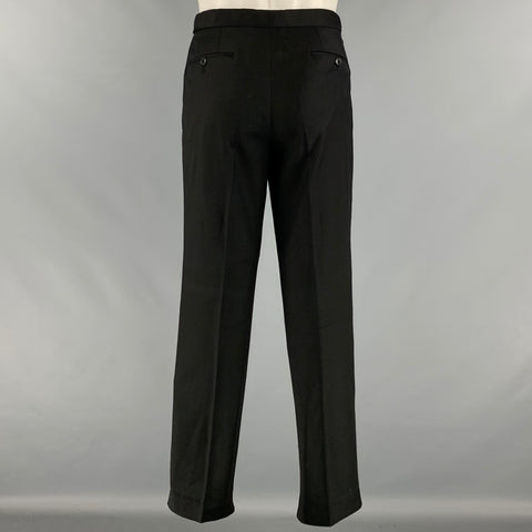 VINTAGE Size 30 Black Tuxedo Dress Pants