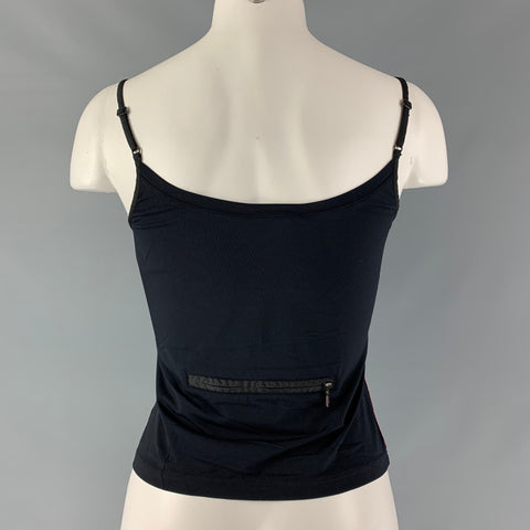 PRADA Size S Black Nylon &  Elastane Solid Camisole Casual Top