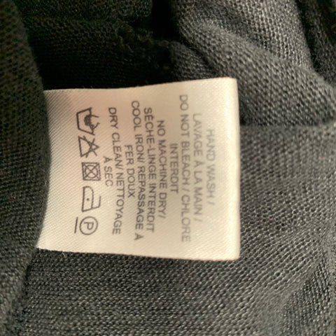 IRO Marvina  Size XS Black Distressed Linen Long Sleeve T-shirt