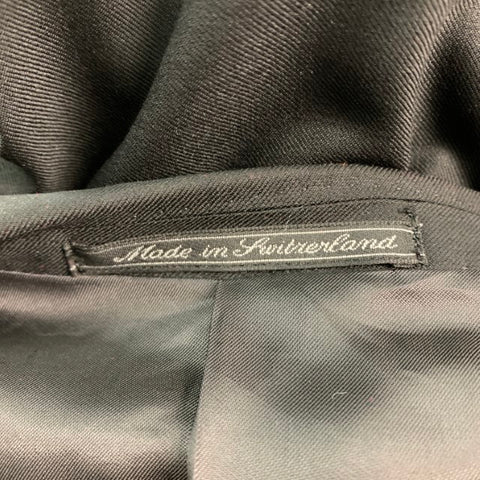 ERMENEGILDO ZEGNA Taille 40 Manteau de sport à revers en laine noire
