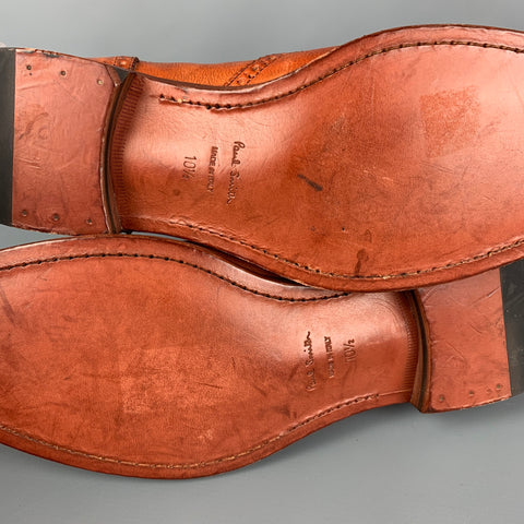 PAUL SMITH Taille 11,5 Chaussures à lacets en cuir perforé Tan