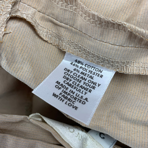 ERICA TANOV Size M Taupe Cotton Blend Bubble Skirt
