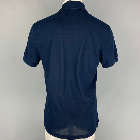TOM FORD Size M Navy Cotton Short Sleeve Polo
