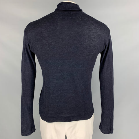 45rpm Size L Navy Knitted Cotton Turtleneck Pullover