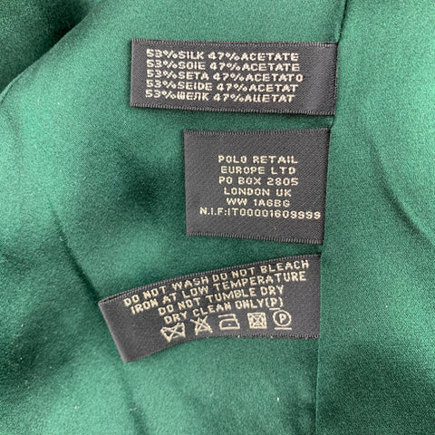 RALPH LAUREN Black Label Size 4 Dark Green & Black Silk / Acetate Jacket Blazer