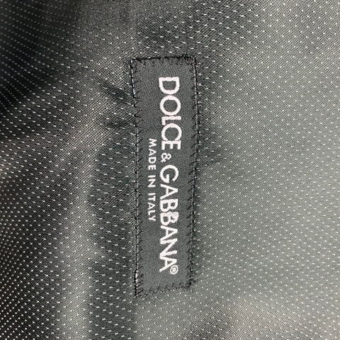 DOLCE & GABBANA Size 36 Black Nailhead Wool Classic Vest
