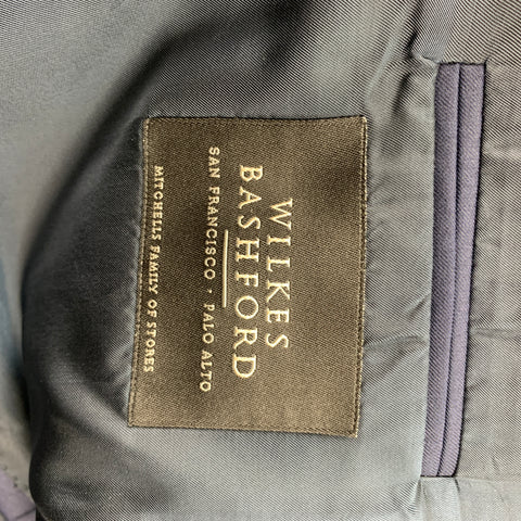 ERMENEGILDO ZEGNA for WILKES BASHFORD Size 40 Navy Wool Notch Lapel Suit