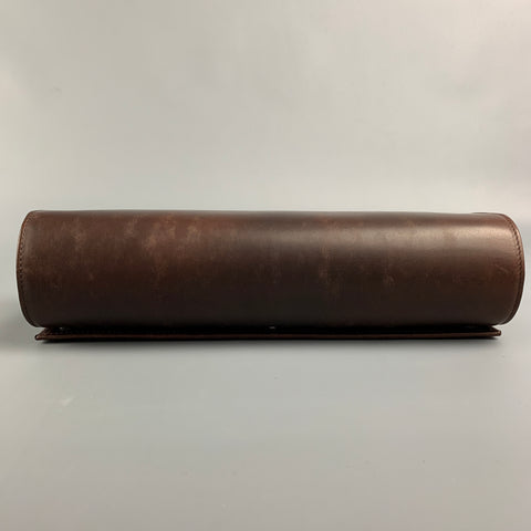 HODINKEE Brown Marbled Leather Watch Travel Case