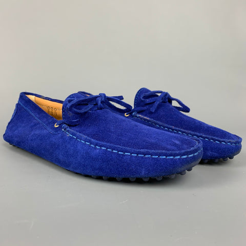 BOBBIES Talla 7 Mocasines de ante azul real
