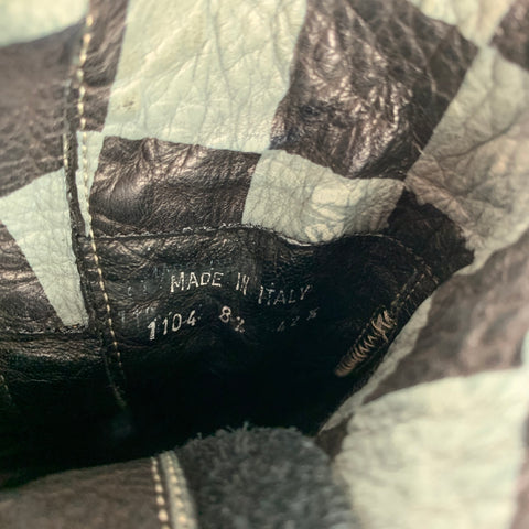 TRIUMPH par PAUL SMITH Taille 9,5 Bottes à fermeture éclair latérale en cuir vieilli noir