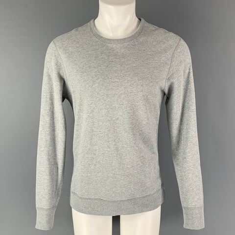 REIGNING CHAMP Size M Gray Solid Cotton Crew-Neck Pullover