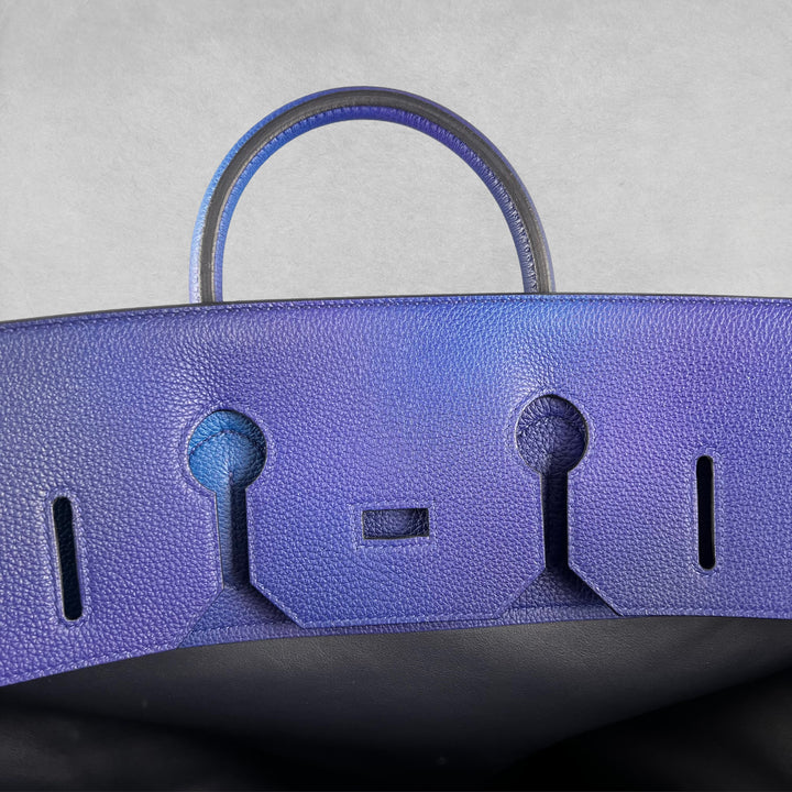 Hermès SS19 Ombré Haut à Courroies Cosmos HAC 50 Nuit Violet Limited Edition Bag