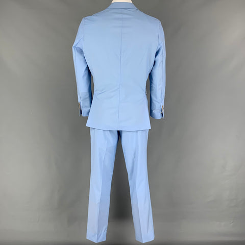 PAUL SMITH Size 42 Light Blue Wool Notch Lapel Regular Suit