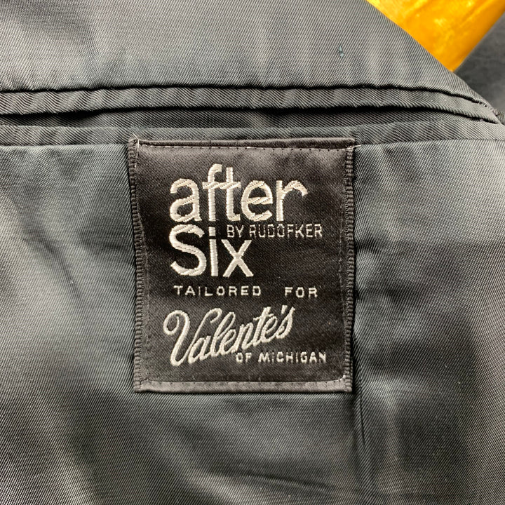 vintage AFTER SIX Taille 40 Manteau de sport à revers en velours texturé doré