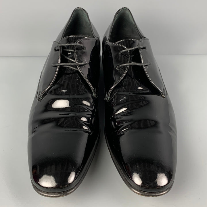 SALVATORE FERRAGAMO Talla 11 Zapatos con cordones de cuero negro