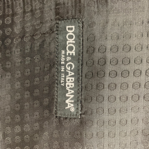 DOLCE & GABBANA Size 46 Black Wool Silk Buttoned Vest