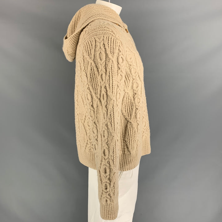 RRL by RALPH LAUREN Size L Khaki Knitted Wool Hooded Sweater