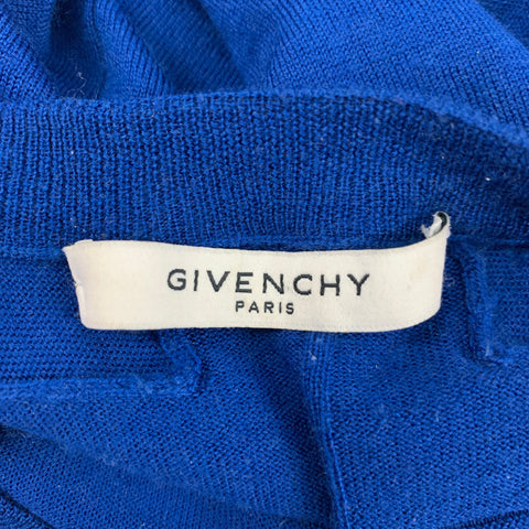 GIVENCHY Size M Royal Blue Knit Wool Crew-Neck Pullover