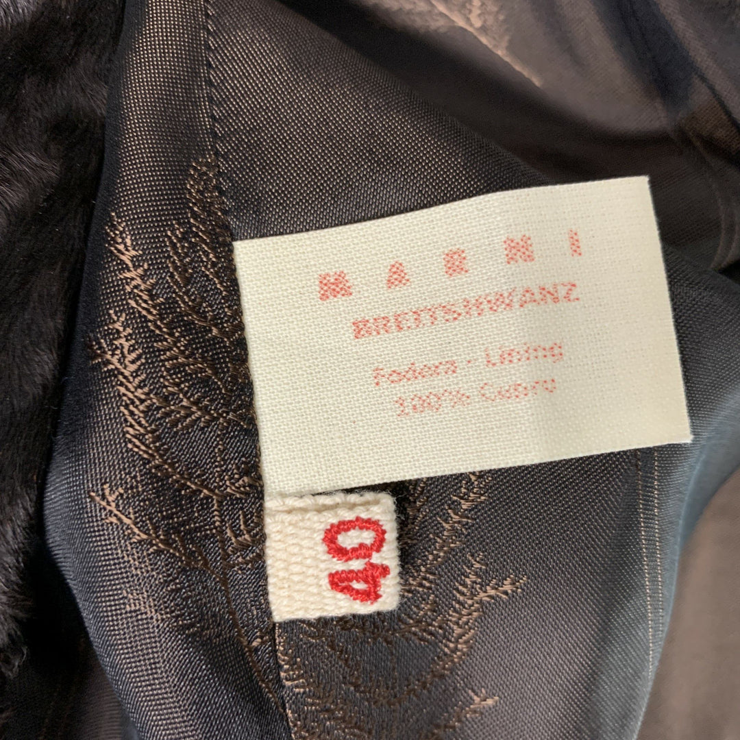 MARNI Size 4 Brown Belted Jacket