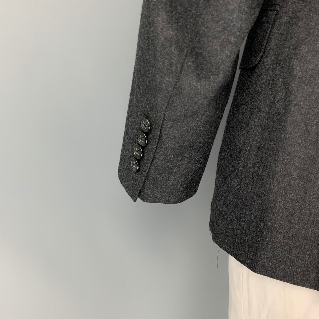 GITMAN BROS for UNIONMADE Size 44 Charcoal Wool Notch Lapel Sport Coat