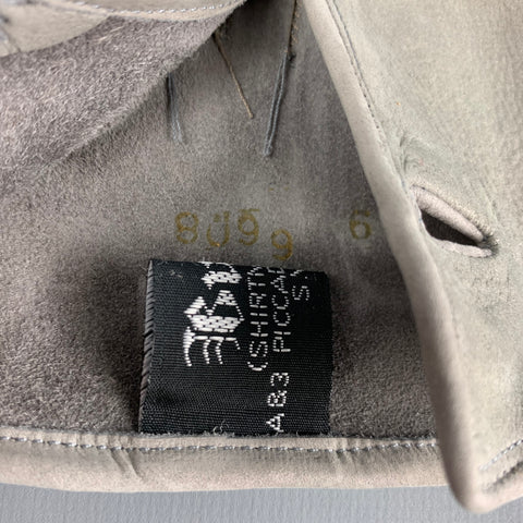 BUDD Size 9 Grey Calfskin Suede Gloves