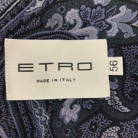 ETRO Size 46 Black Grey Jacquard Polyester Blend Vest