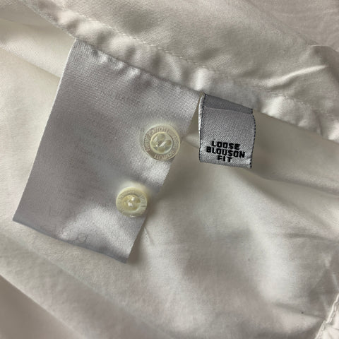 NEIL BARRETT Size L White Cotton Blend Elastic Waistband Long Sleeve Shirt