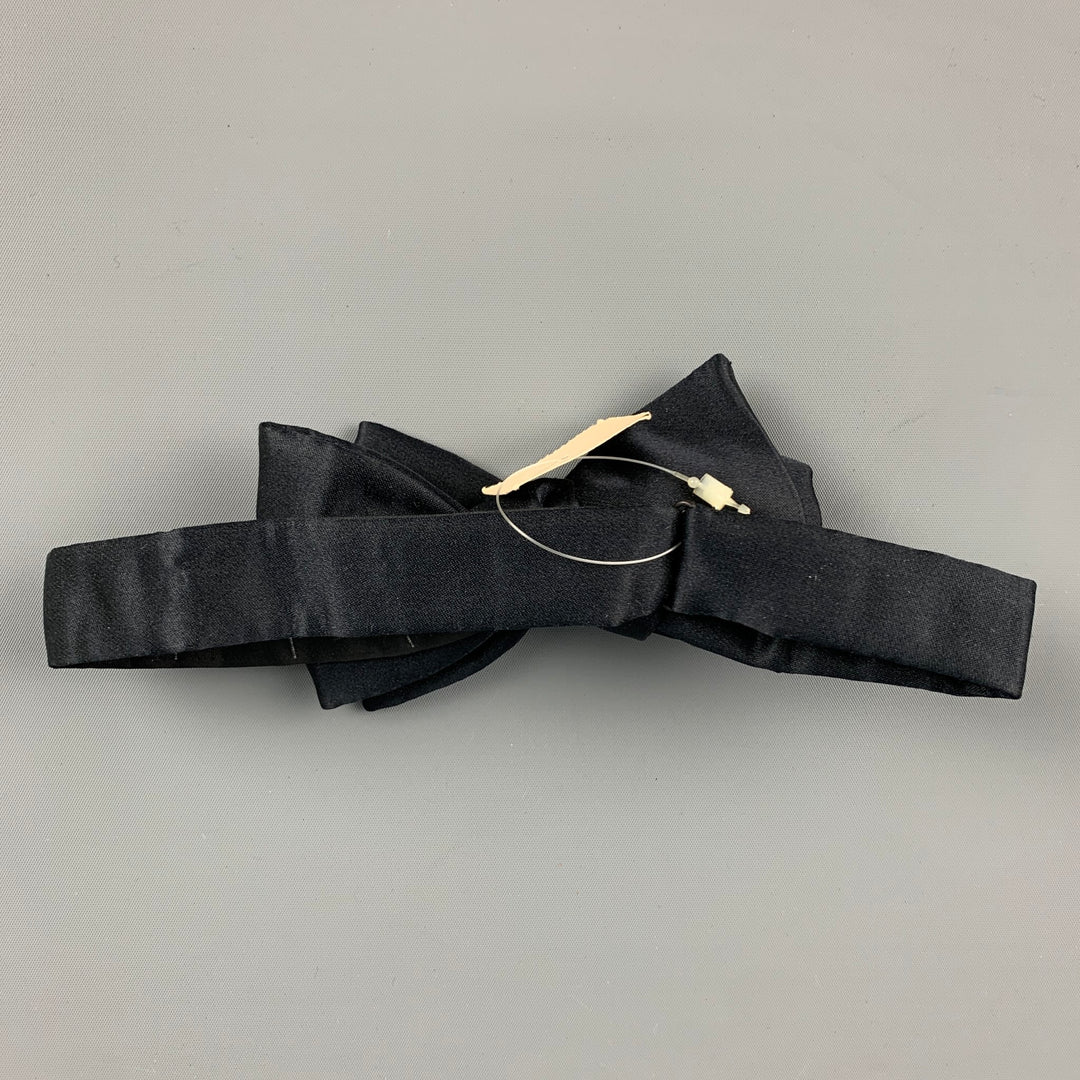 BARNEY'S NEW YORK Black Silk Bow Tie