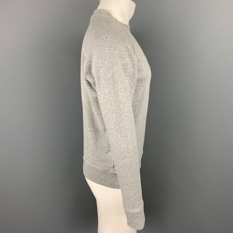 RON DORFF Size M Grey Graphic Cotton Crew-Neck Sweatshirt
