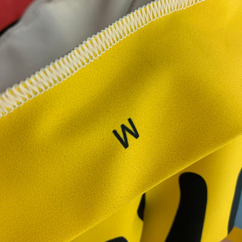 WALTER VAN BEIRENDONCK FW19 Taille M Multicolore Rose Graphique Nylon Jersey Bike Top