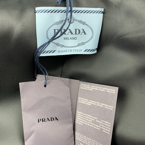 PRADA Size 0 Black Polyester Notch Lapel Oversized Blazer