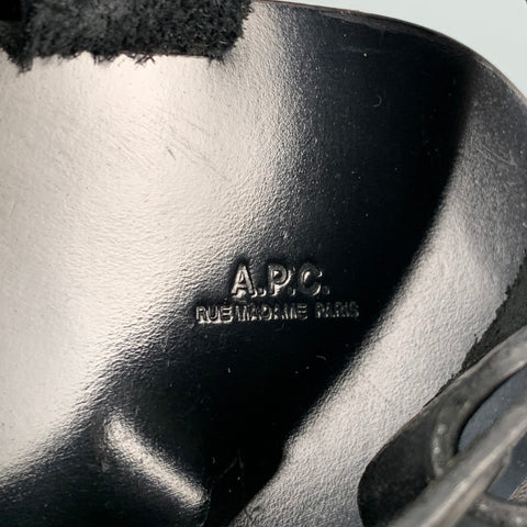 Sandalias de cuero negro talla 8 de APC
