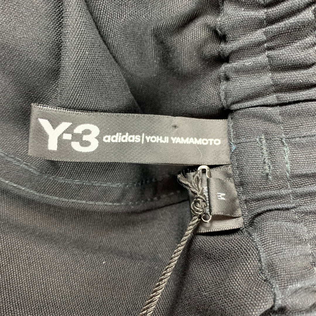 Y-3 by YOHJI YAMAMOTO Size M Black Cotton Elastic Wide Leg Casual Pants