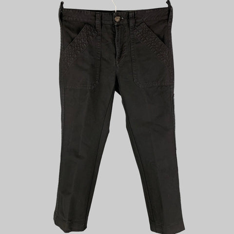 ROBERTO CAVALLI Size L Black Cotton Utility Casual Pants