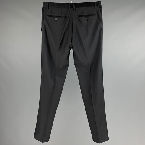 DOLCE & GABBANA Size 30 Black Tuxedo Dress Pants